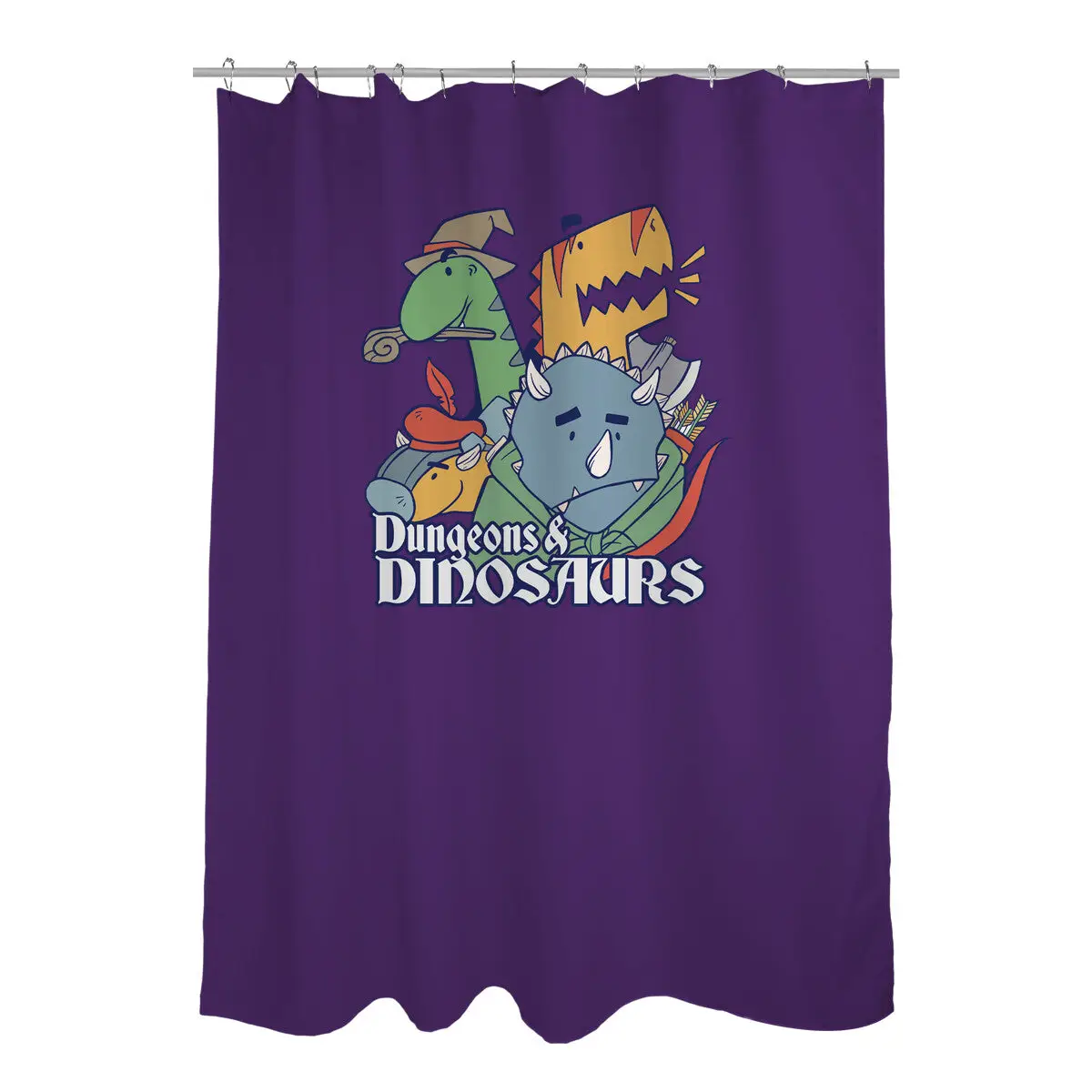 Dungeons and Dinosaurs Shower Curtains