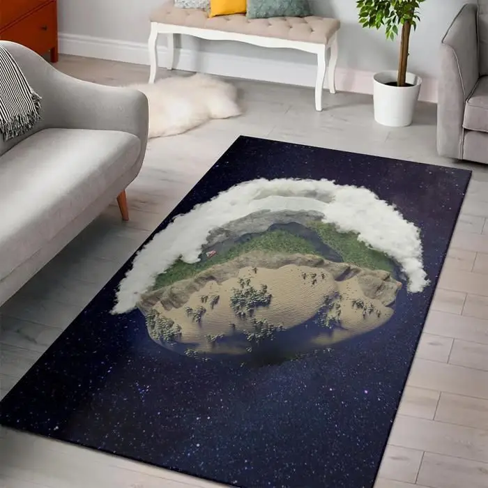 Earth Cube Minecraft Bedroom Area Rug Design