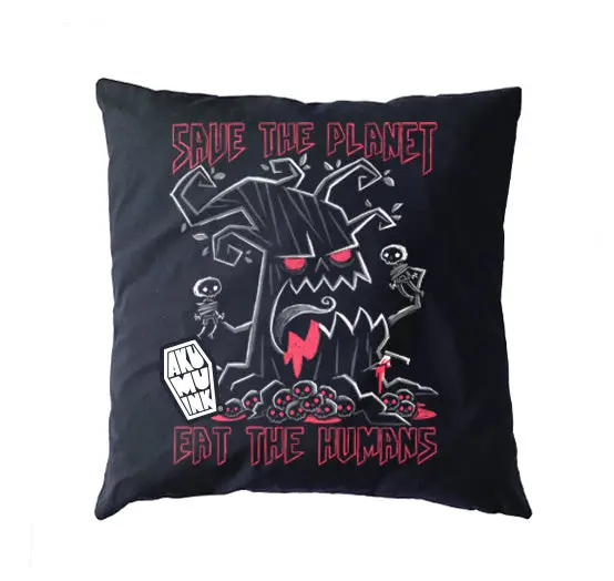 Eat The Humans Pillow Cushion