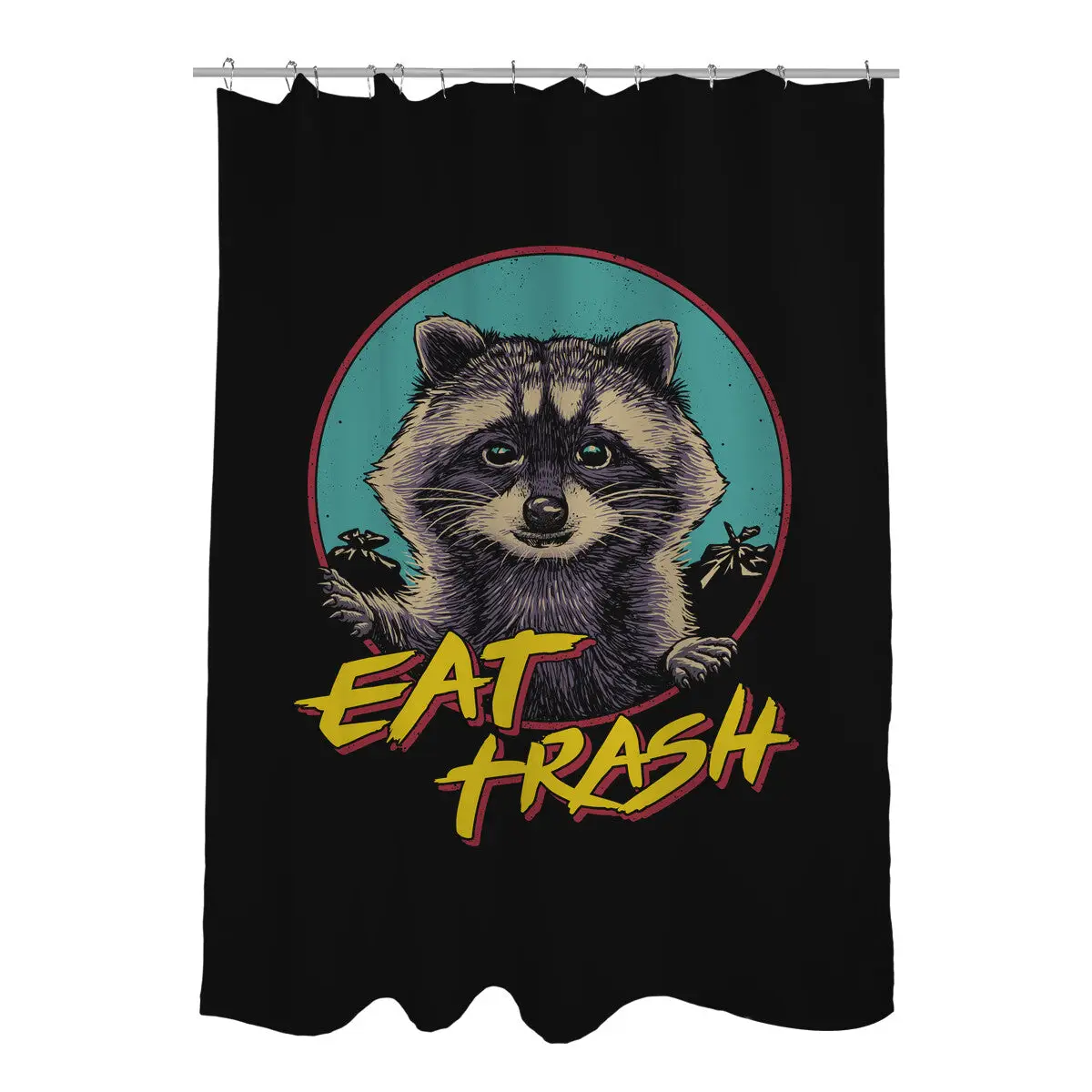 Eat Trash Shower Curtains