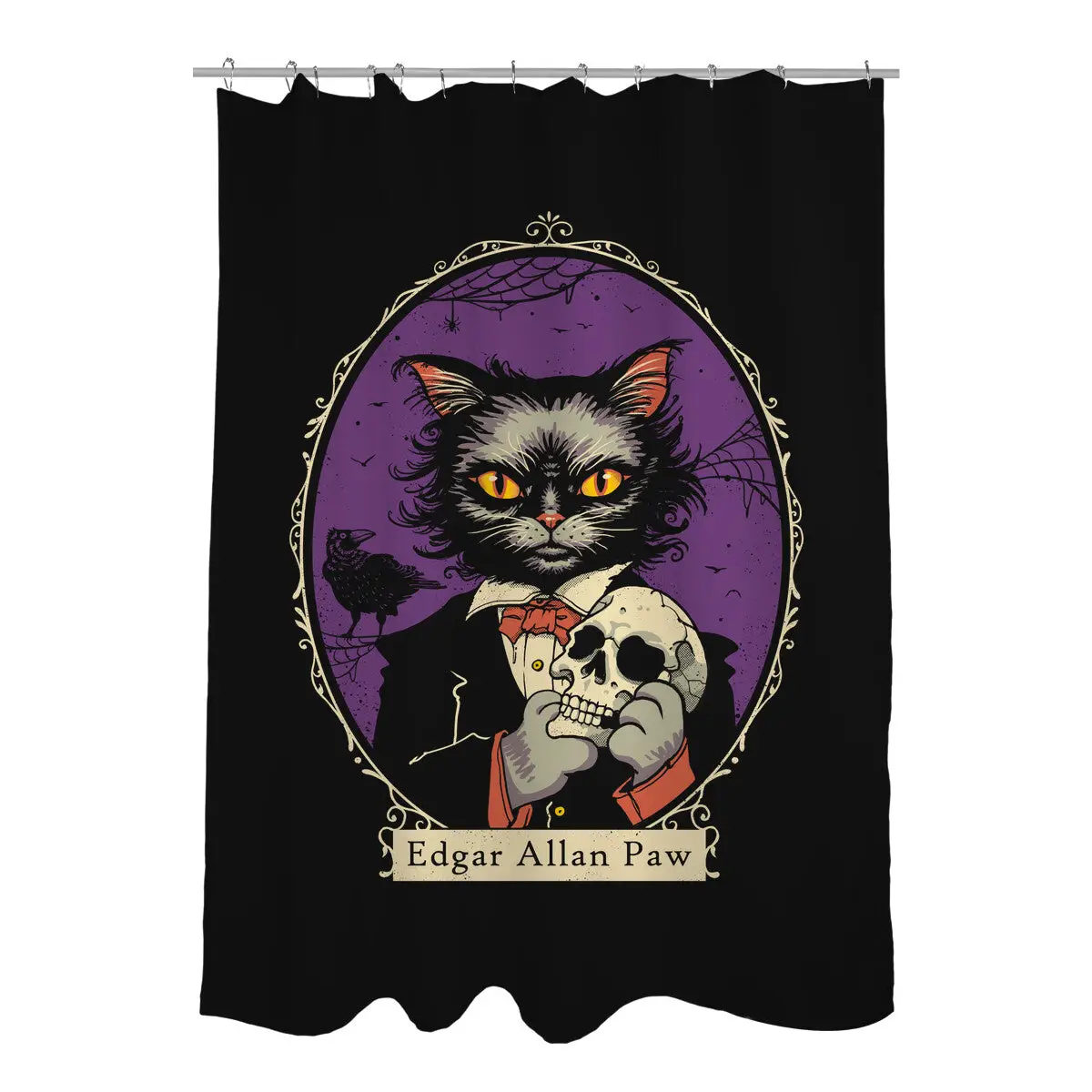 Edgar Allan Paw Shower Curtains