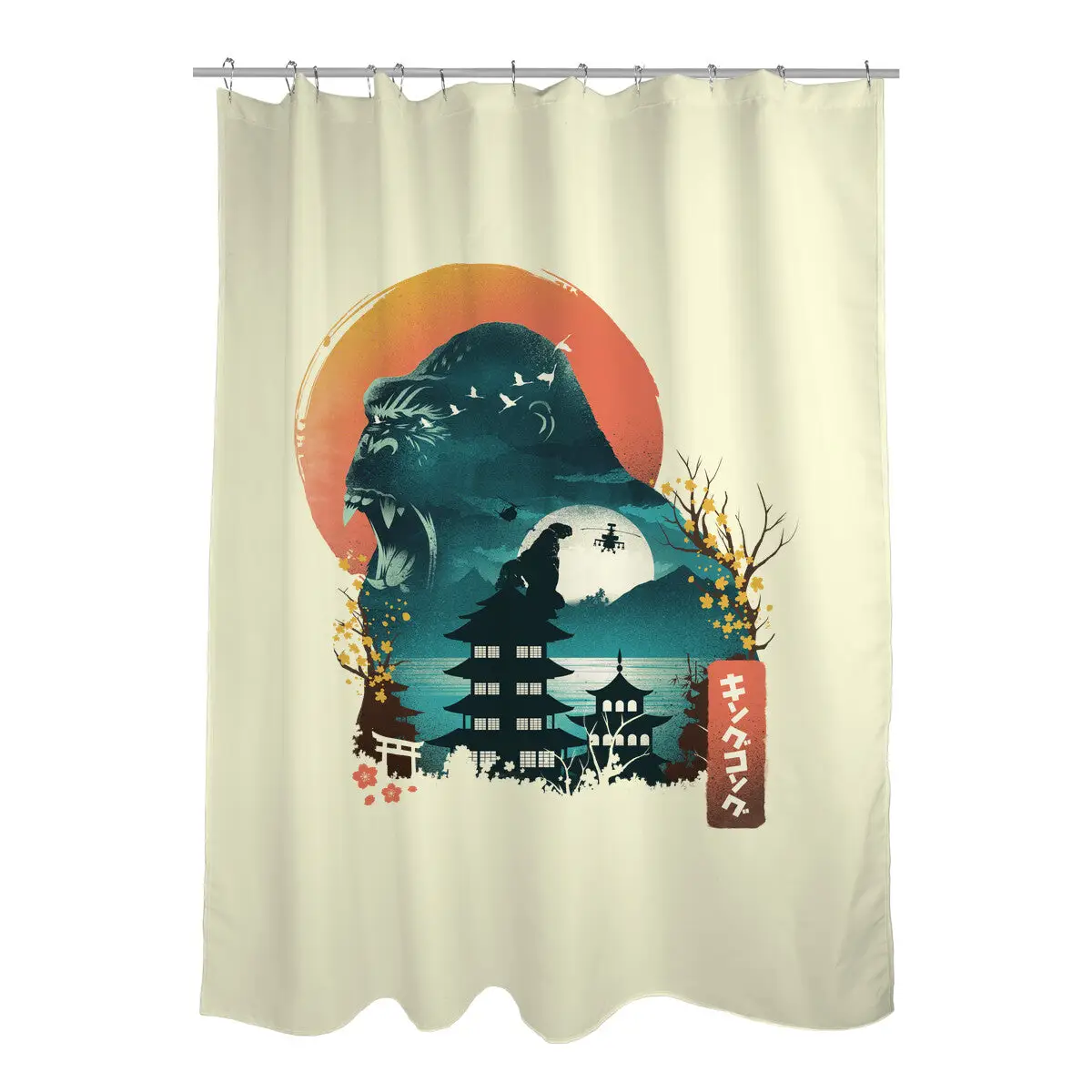 Edo King Kong Shower Curtains