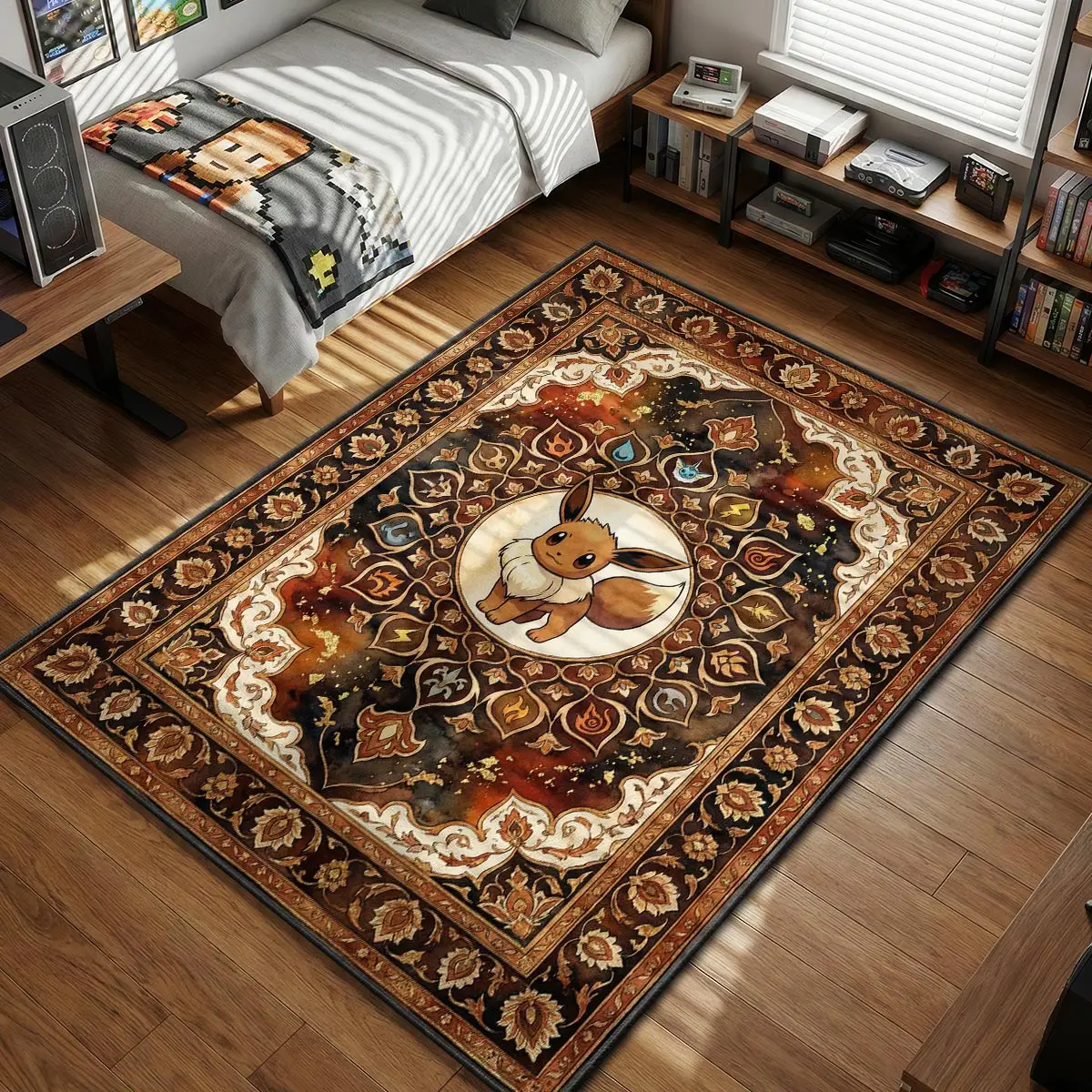 Eevee Elemental Evolution Rug - Pokemon Chair Mat
