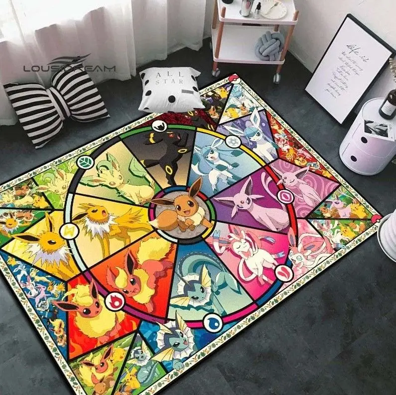 Eevee Evolutions Rug Eevee Pokemon Rug Home Decor