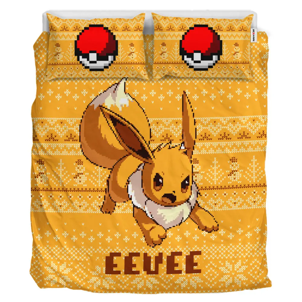 Eevee Xmas Polyester Duvet Cover Set