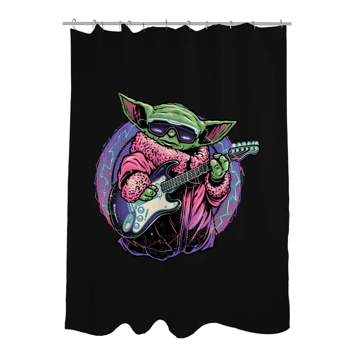 Electric Galaxy Shower Curtains