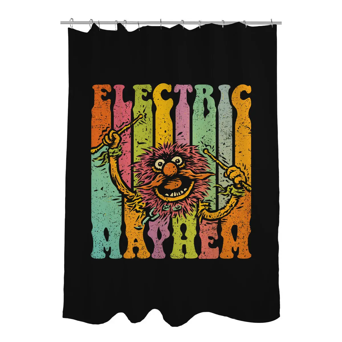 Electric Mayhem Shower Curtains