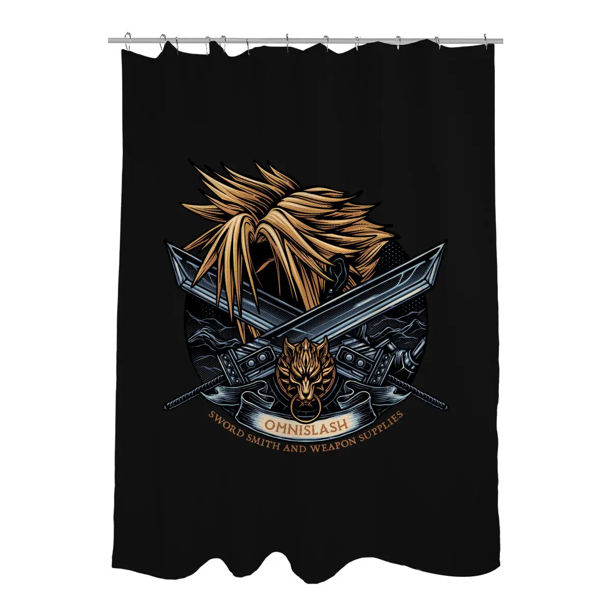 Emblem Of The Omnislash Shower Curtains