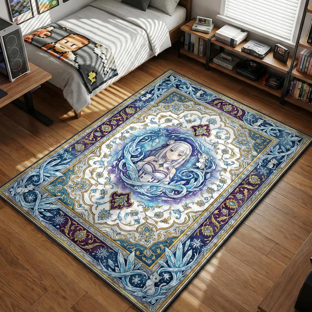 Emilia Ice Crystal Rug - Re:Zero Chair Mat