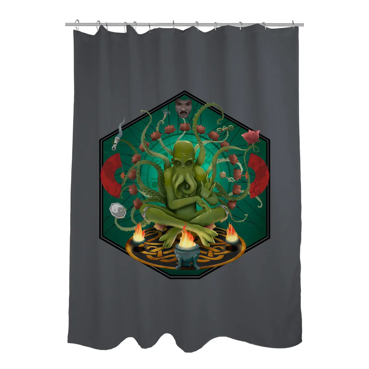 Enlightened Old God Shower Curtains