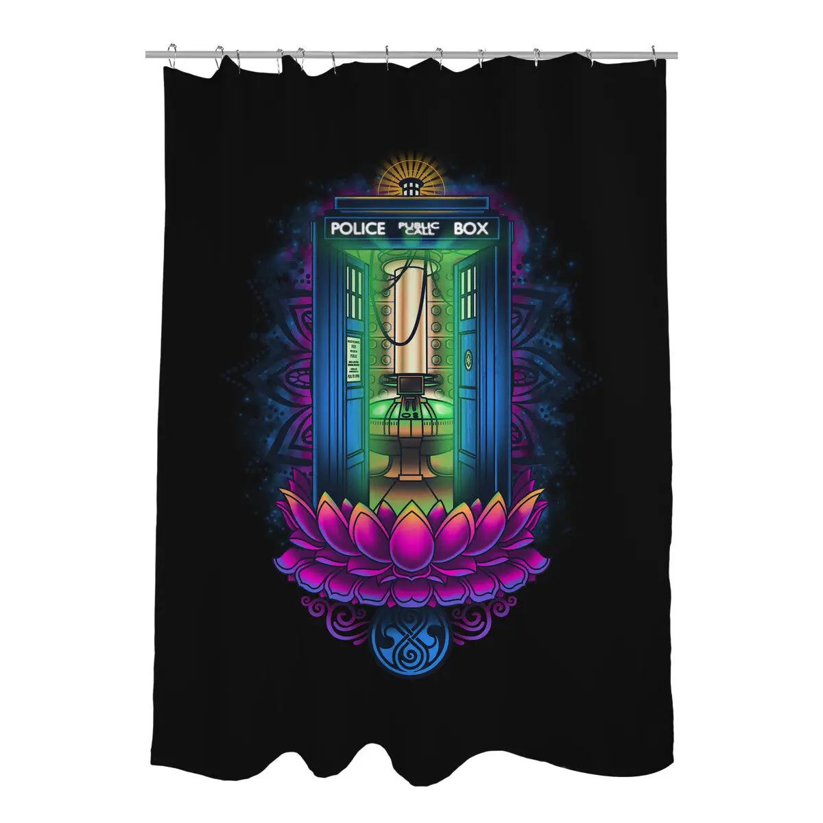 Enlightened Police Box Shower Curtains