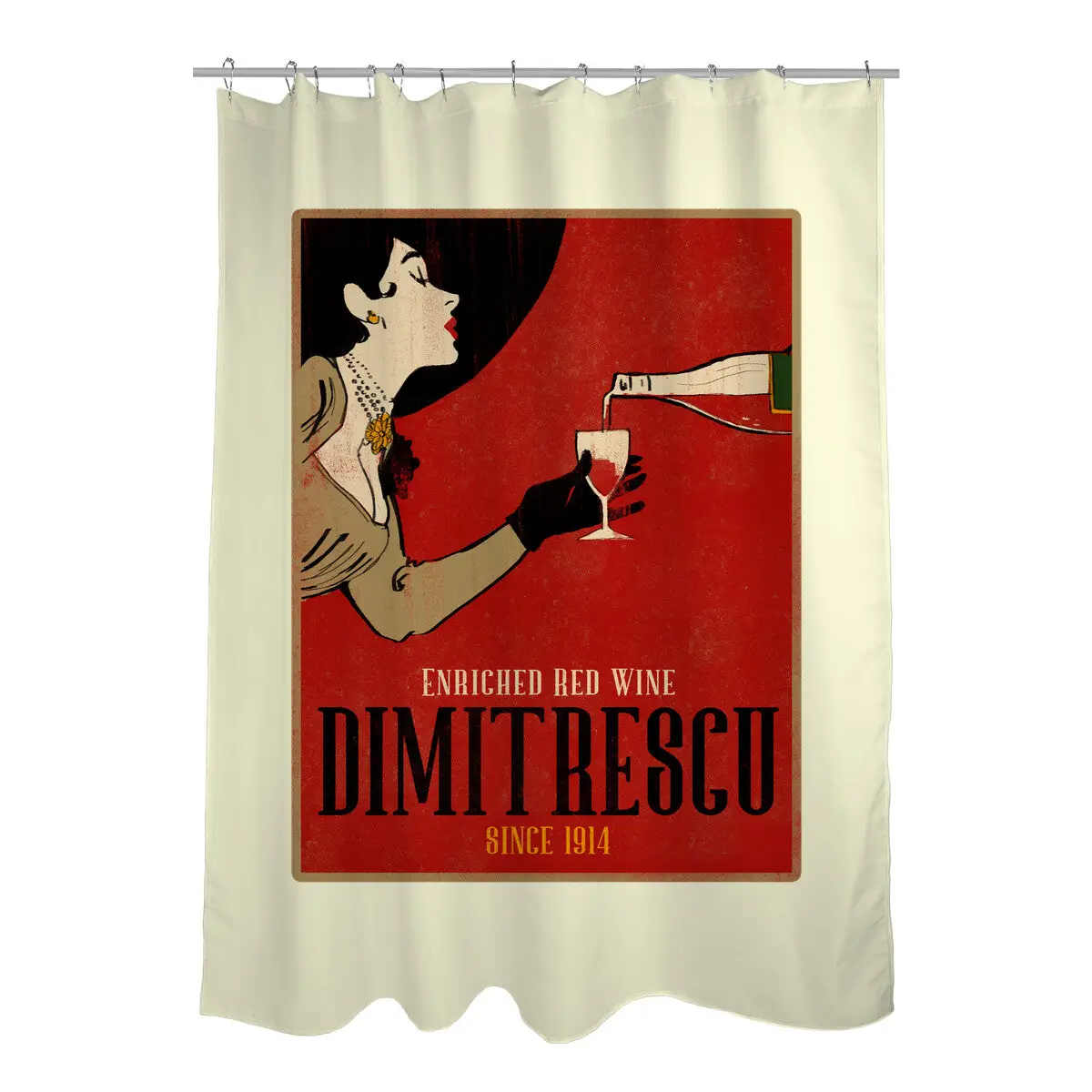 Enriched Wine Shower Curtains