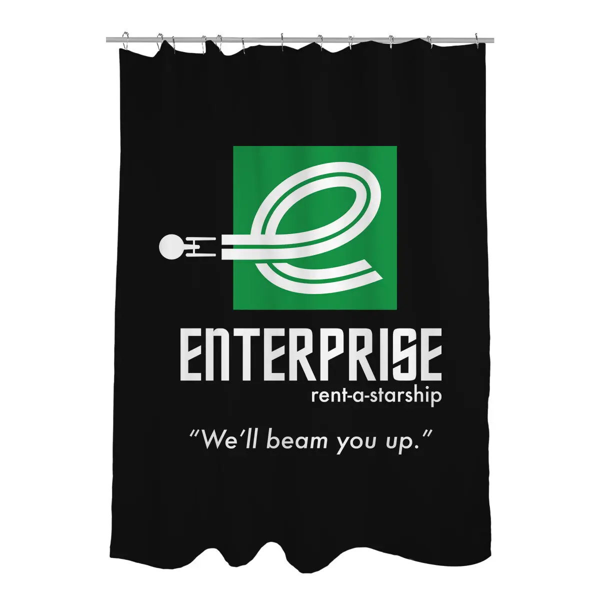 Enterprise Rent-A-Starship Shower Curtains