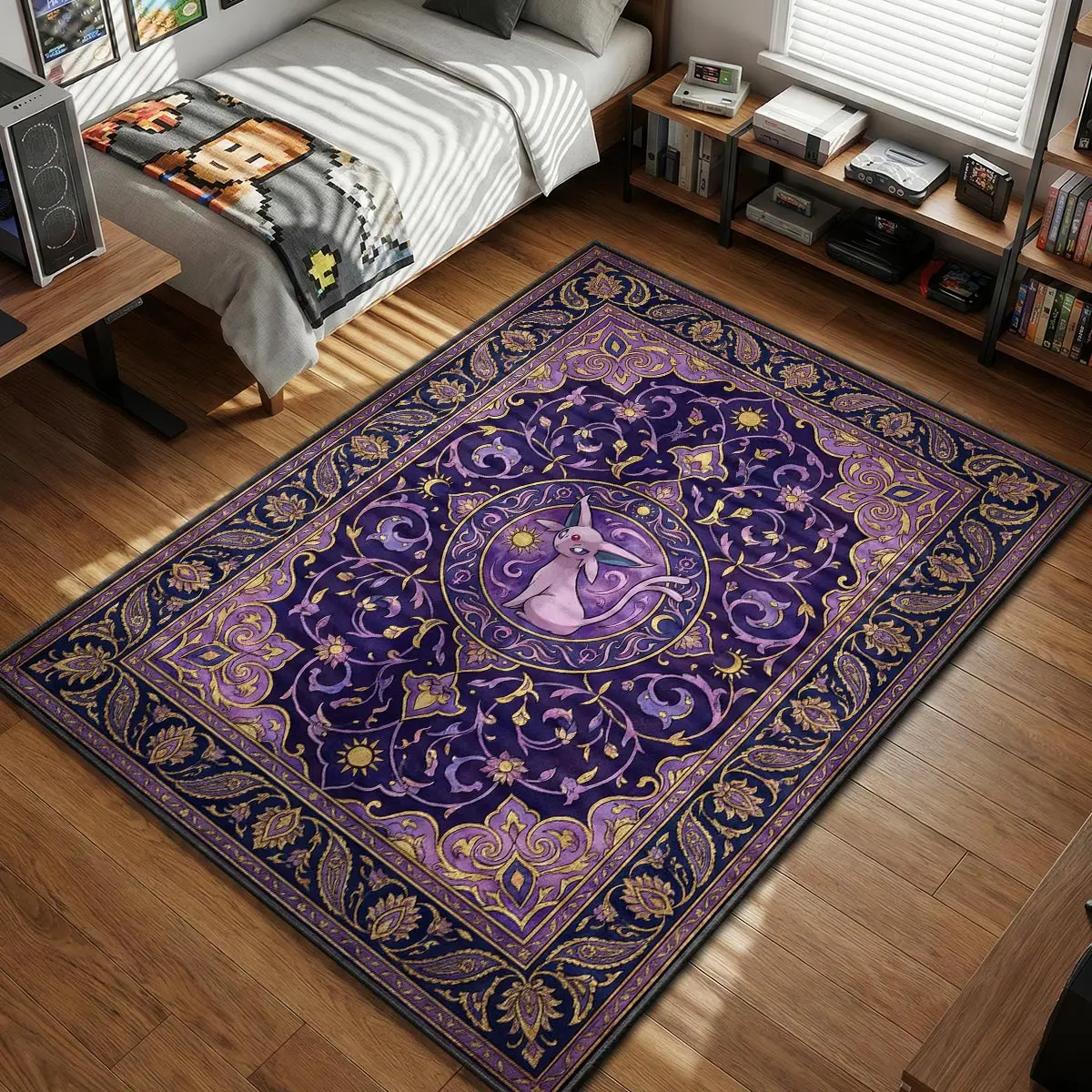 Espeon Mystic Sun Rug - Pokemon Chair Mat