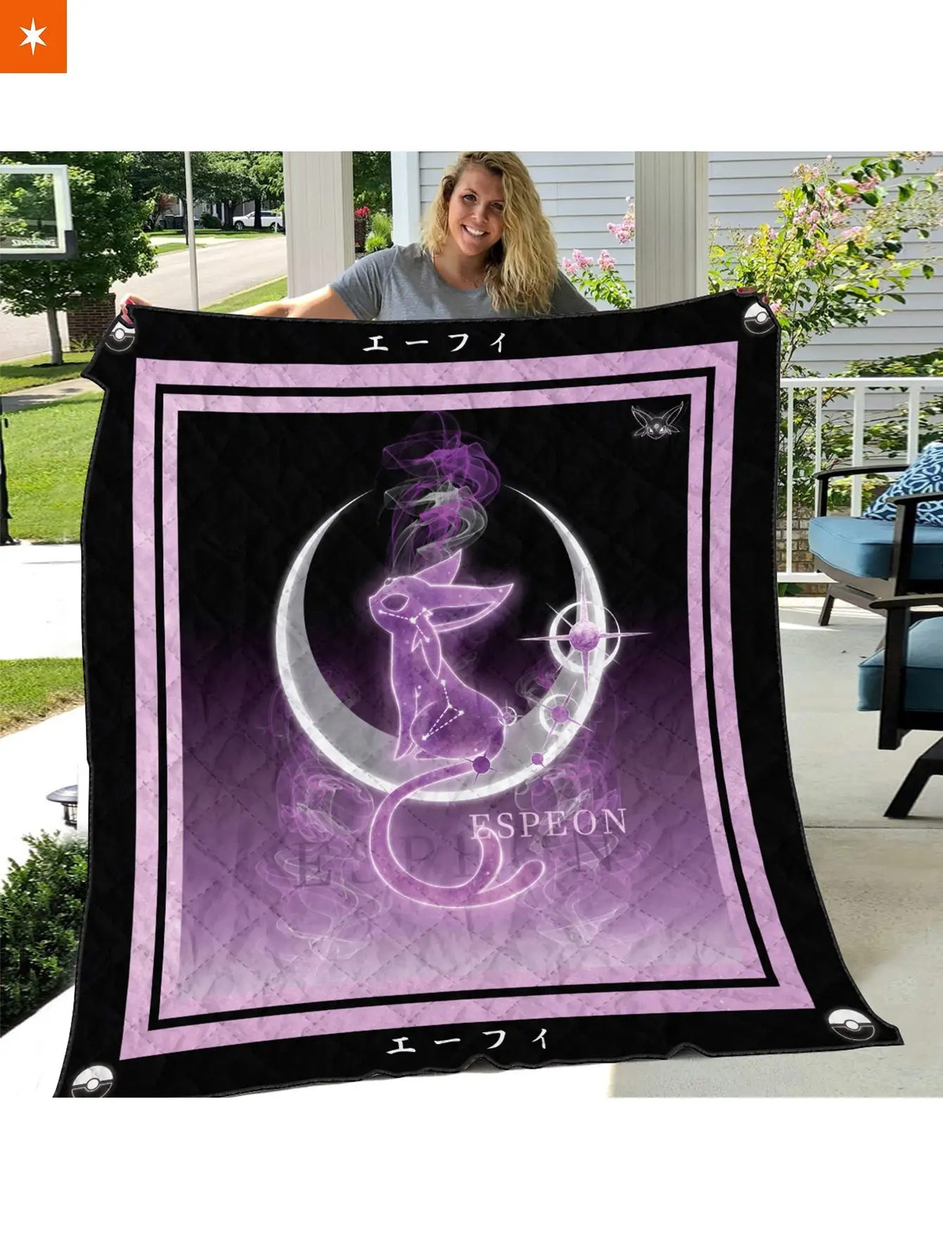 Espeon Spirit Quilt Blanket