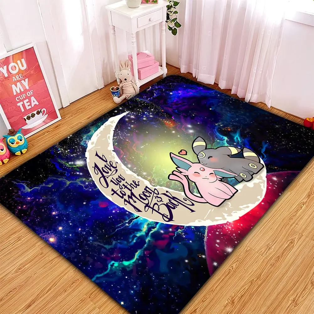 Espeon Umbreon Love You To The Moon Galaxy Rectangular Area Rug