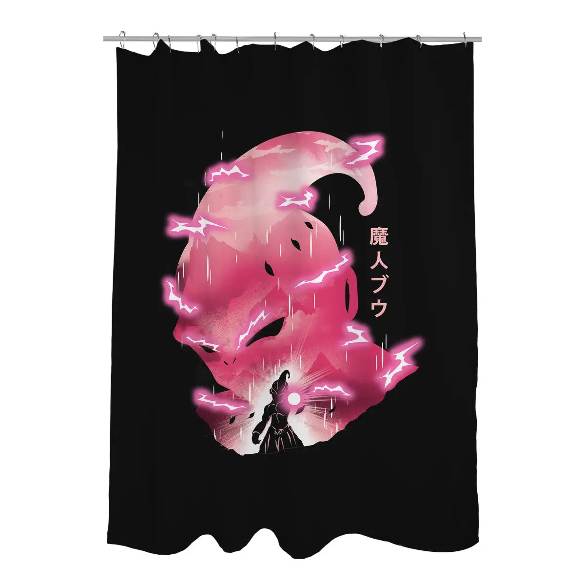 Evil Pink Shower Curtains