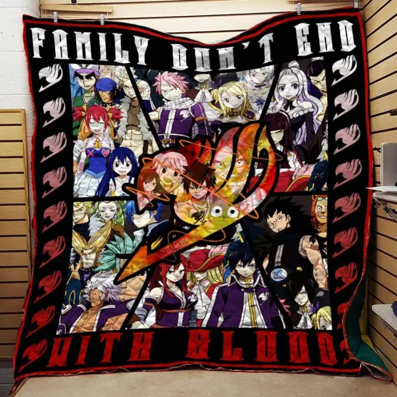 Fairy Tail Family For Fans Anime Quilt Blanket