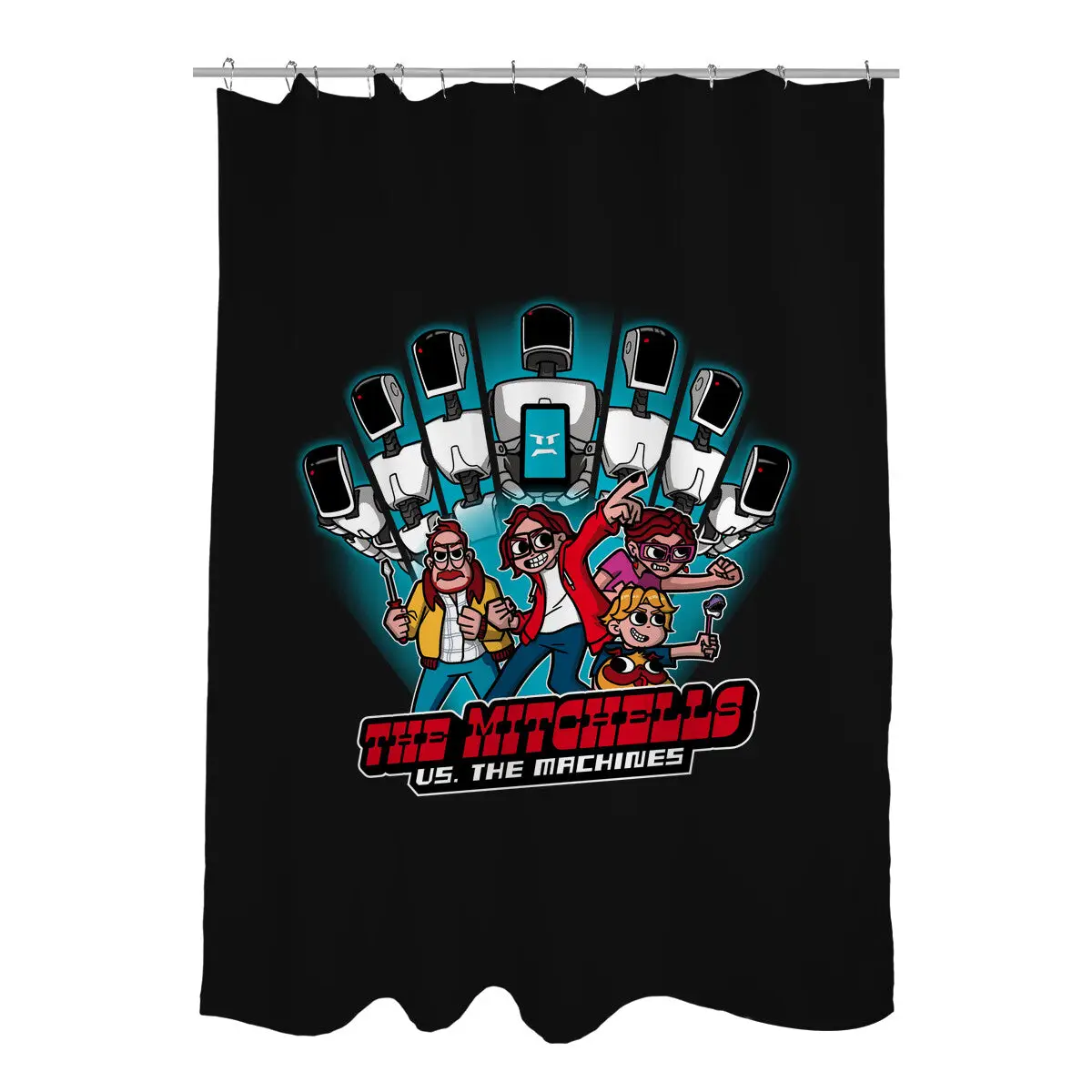 Family Vs. Machines Shower Curtains