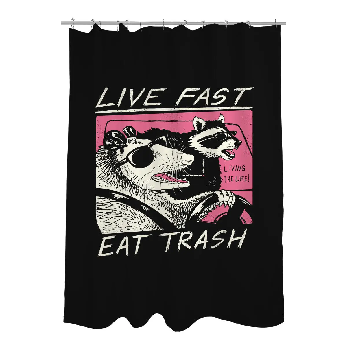 Fast Trash Life Shower Curtains