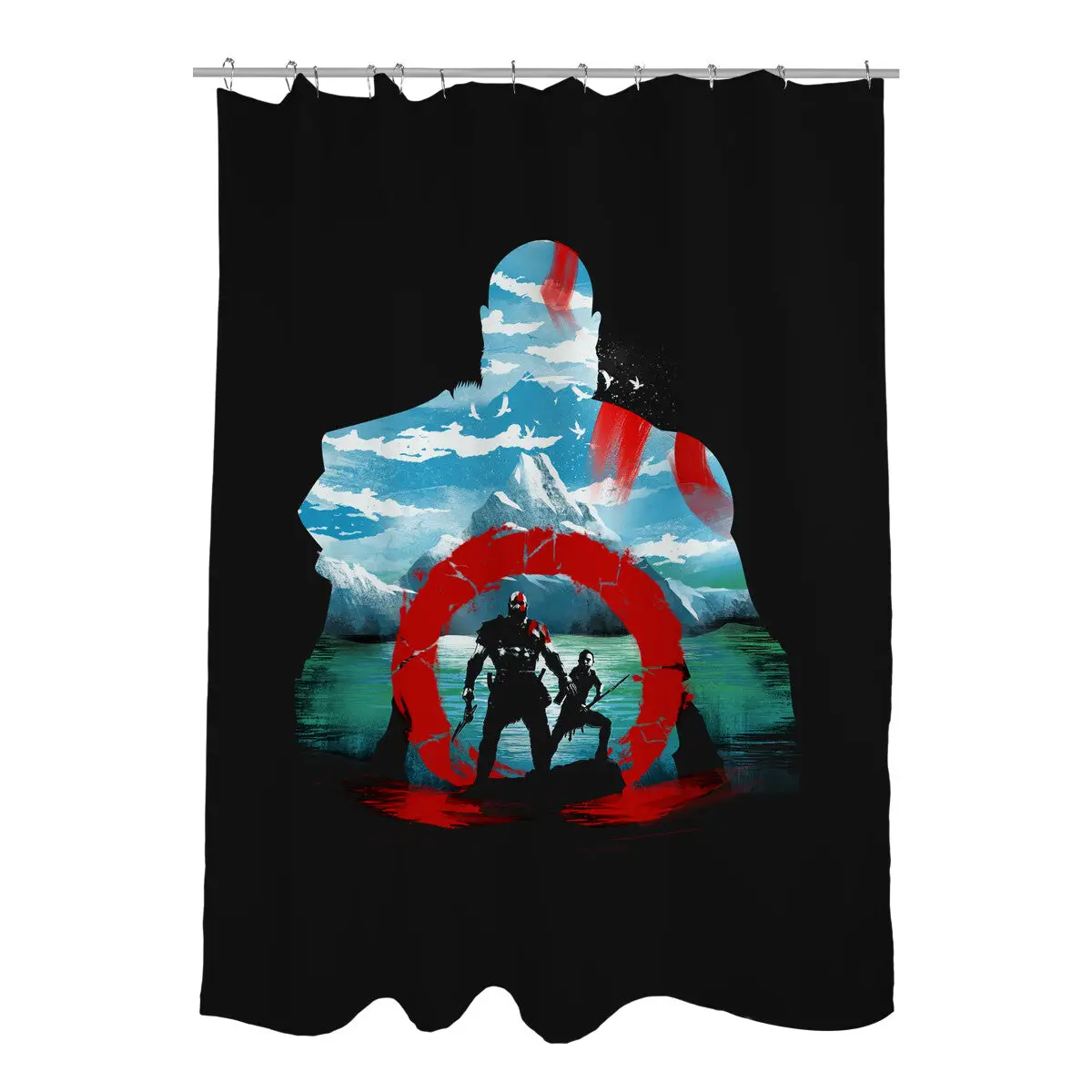 Father and Son Adventure Shower Curtains