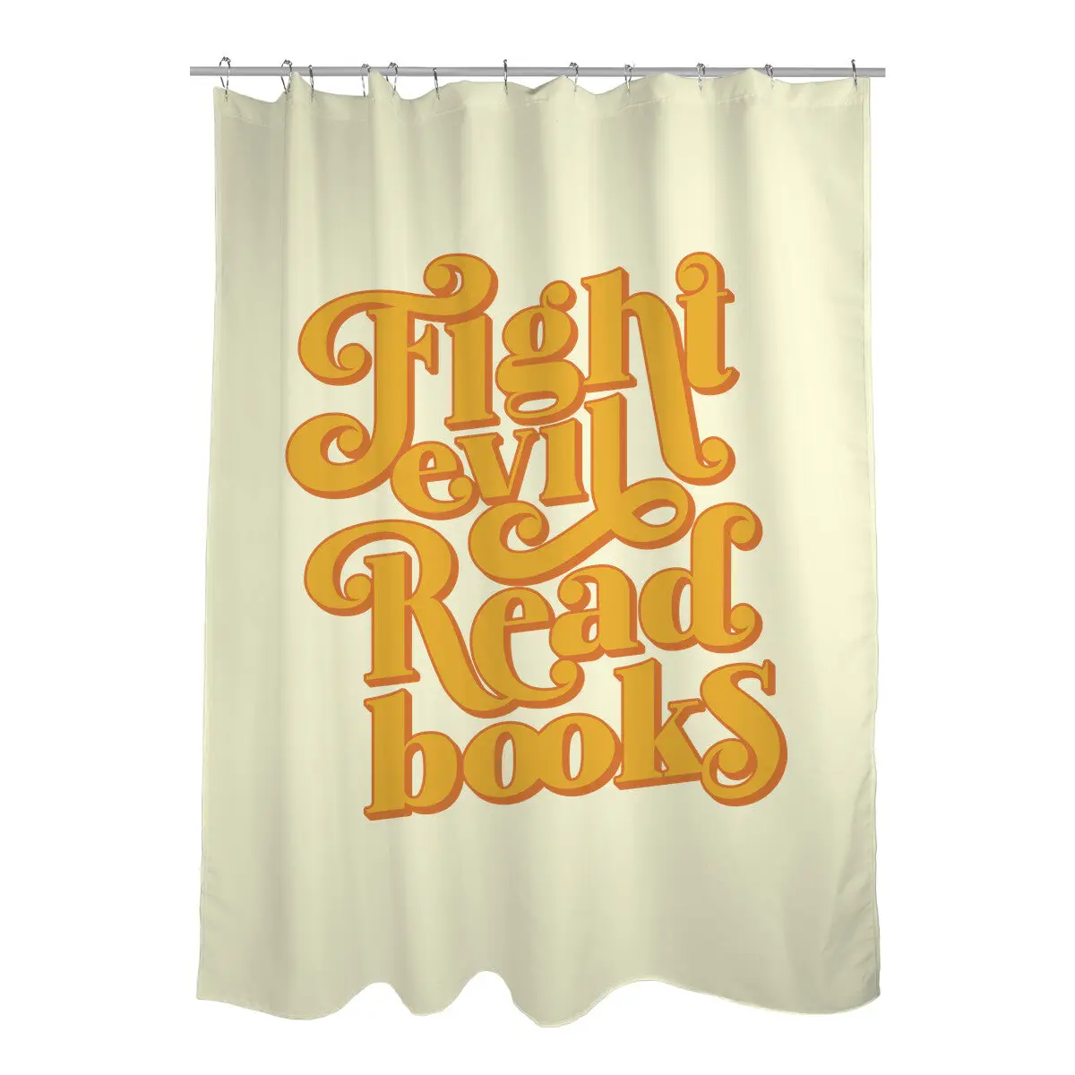 Fight Evil, Read Books Shower Curtains