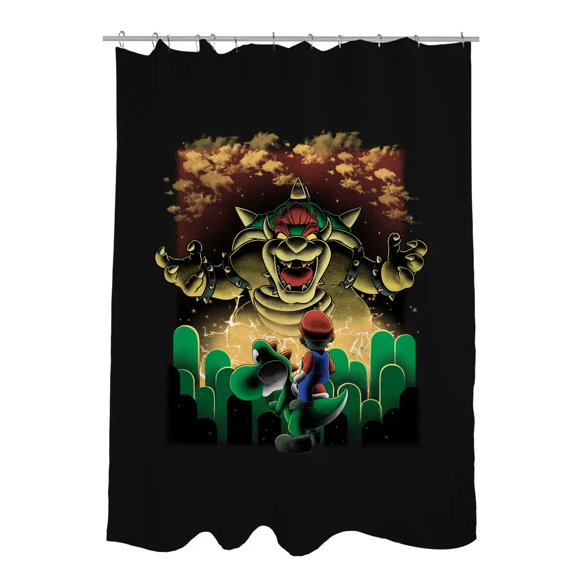 Final Boss Rampage Shower Curtains