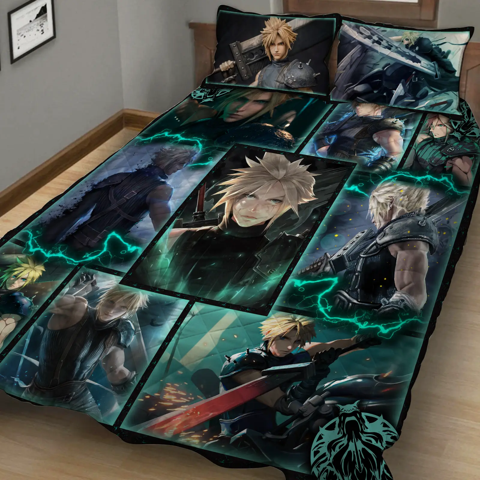 Final Fantasy VII Cloud Strike 3D Quilt Bed Set
