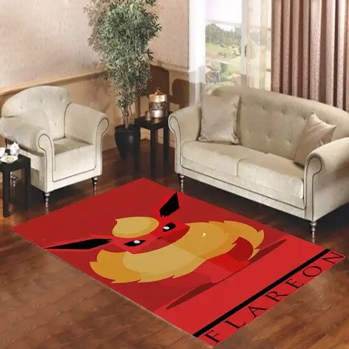 Flareon Pokemon Rug Home Decor