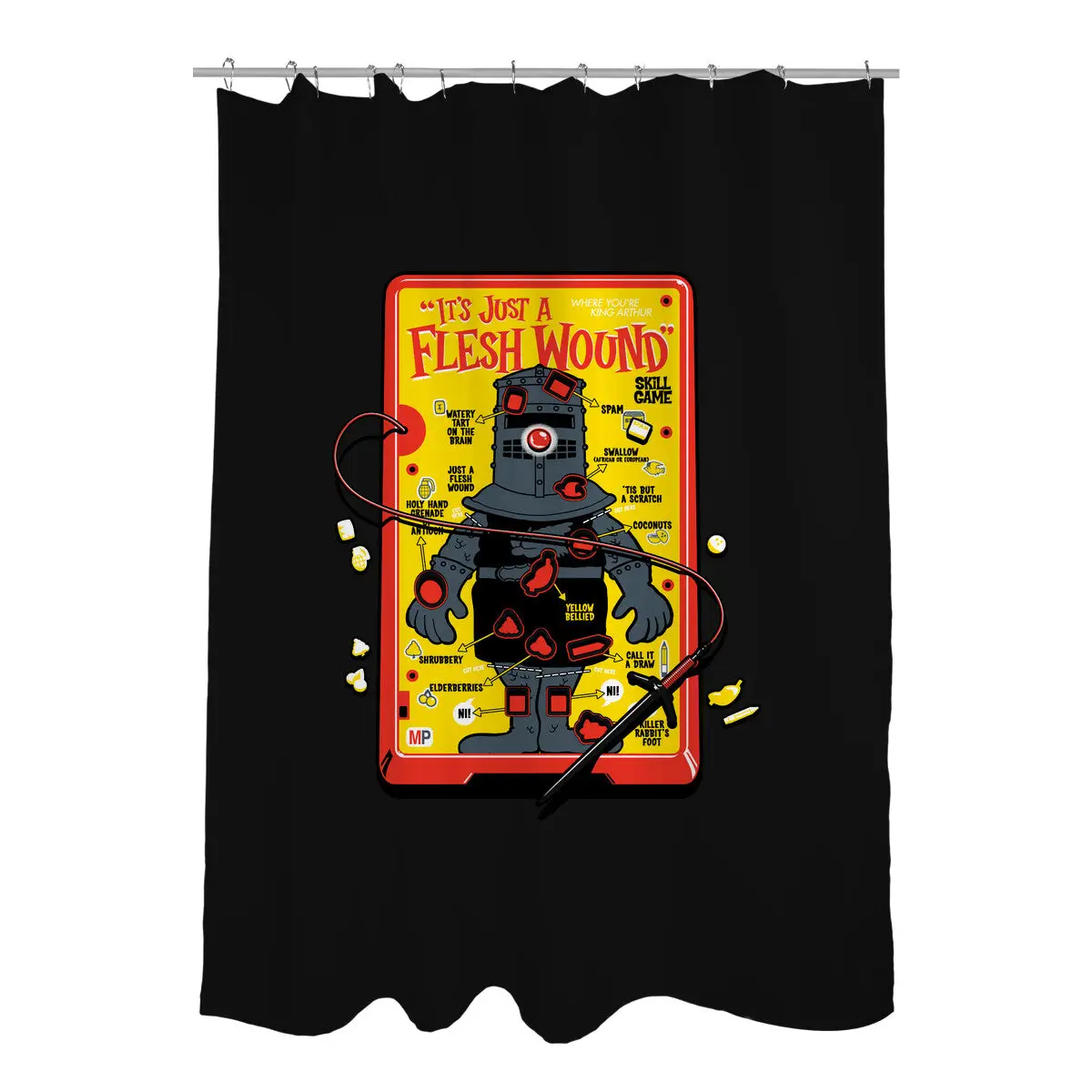 Flesh Wound Shower Curtains