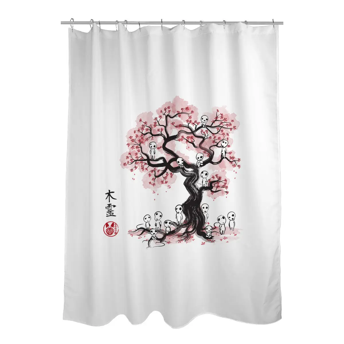 Forest Spirits Sumi-e Shower Curtains
