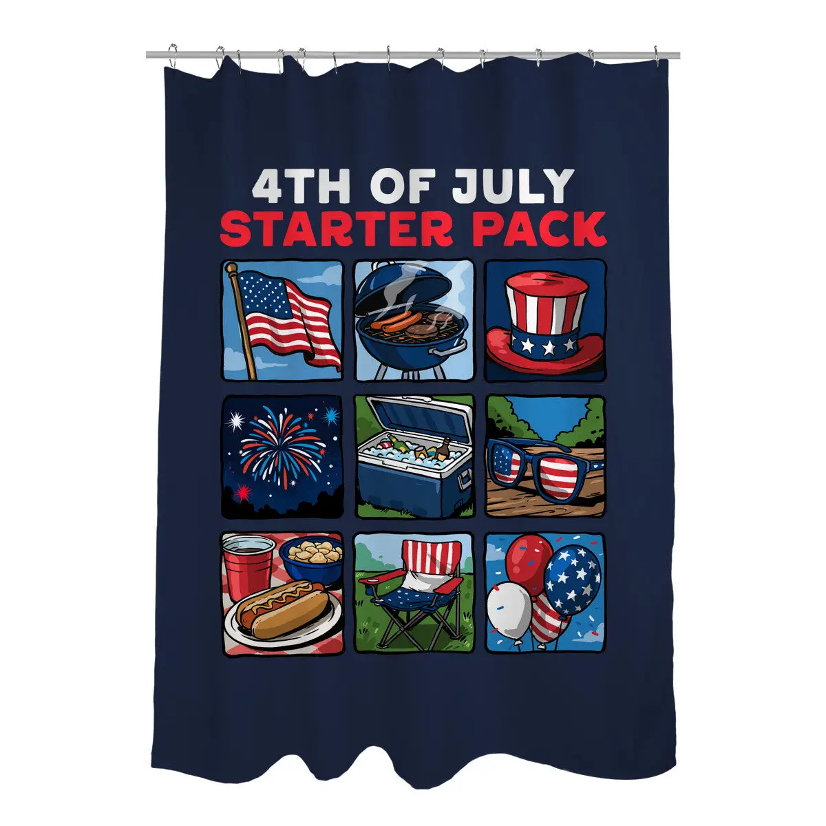 Fourth Of July Starter Pack Shower Curtains