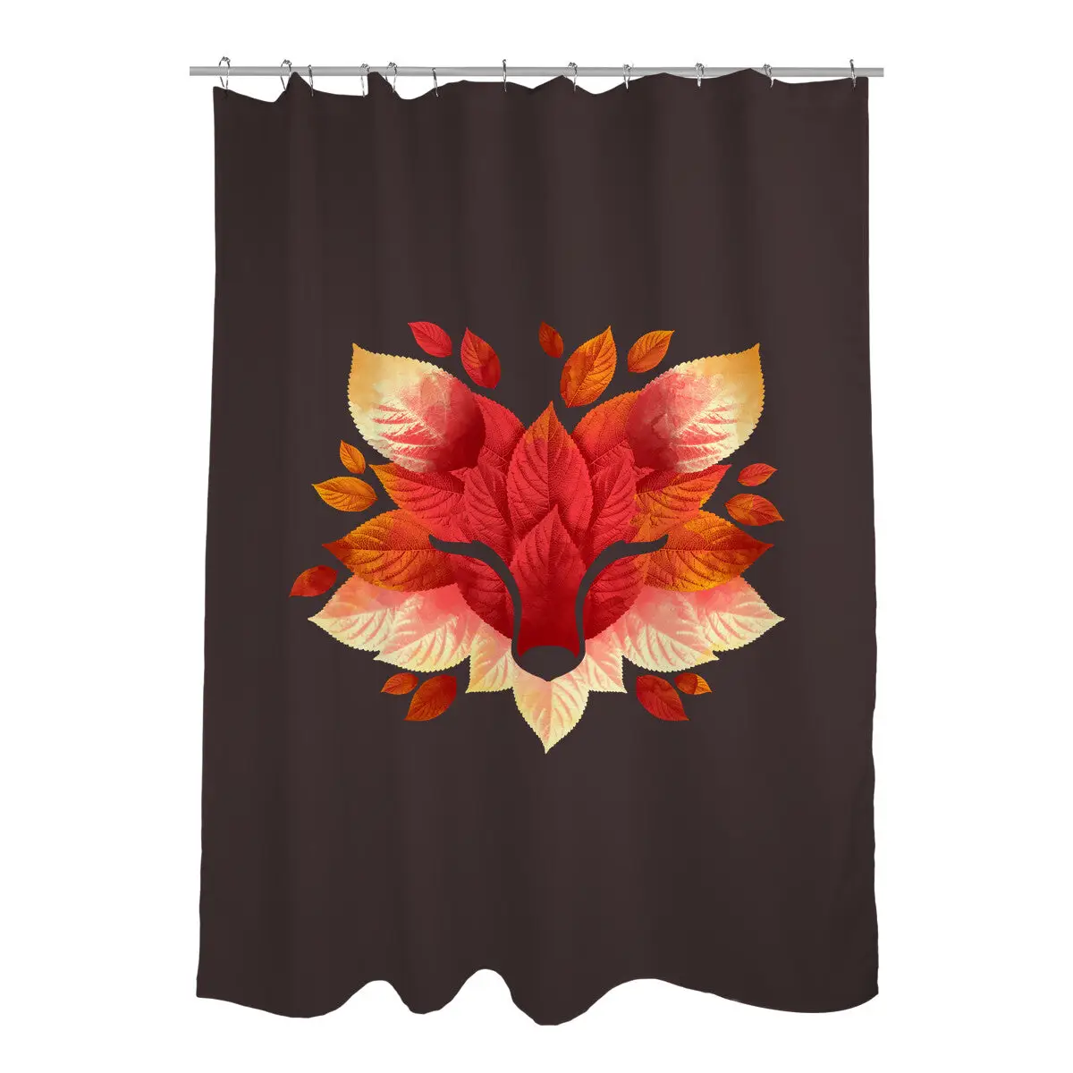 Fox of Leaves Shower Curtains