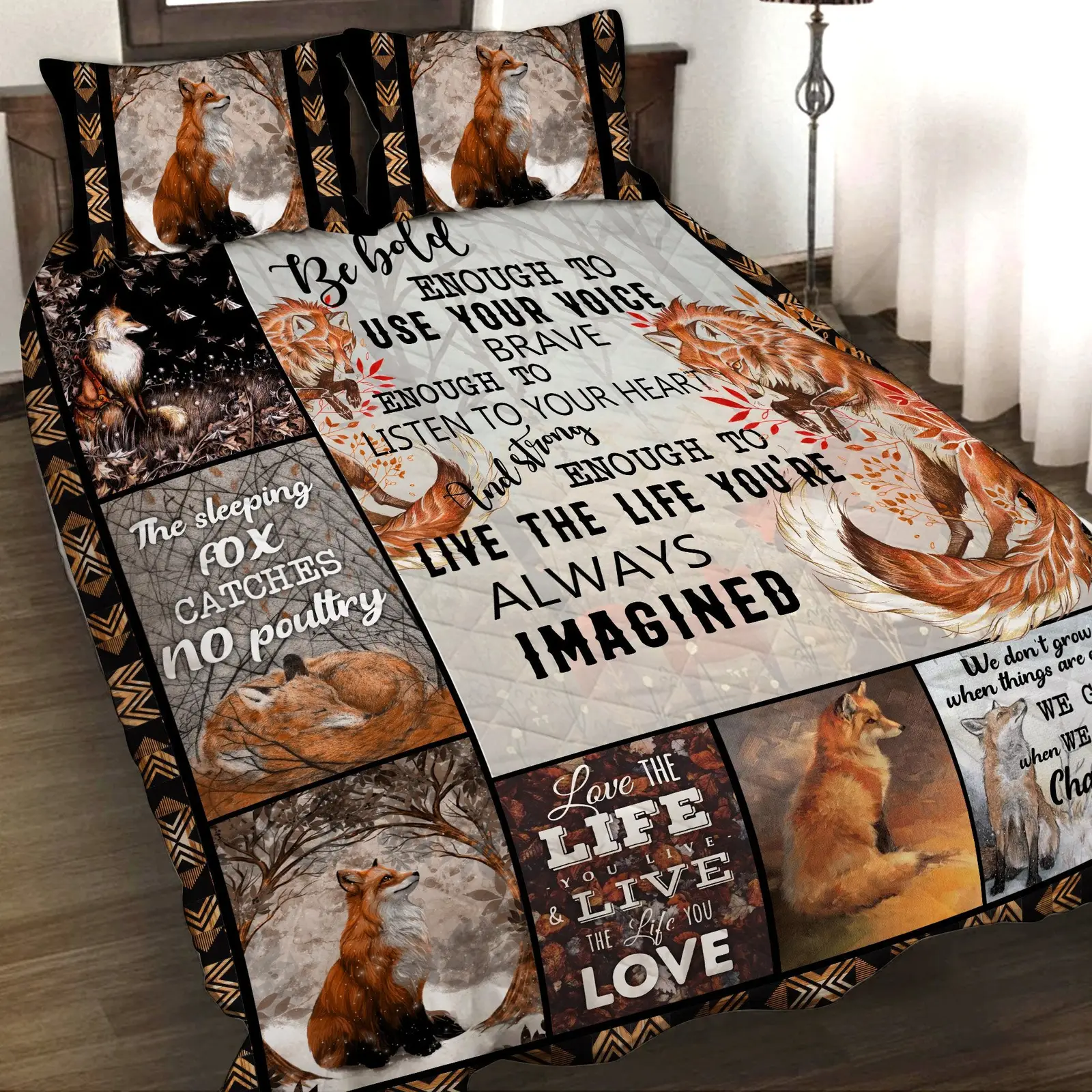 Fox Quilt Bed Set