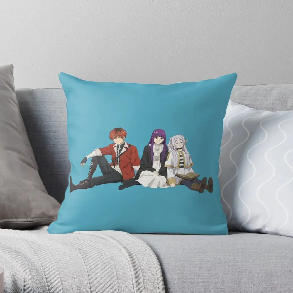 Frieren, Fern And Stark Throw Pillow