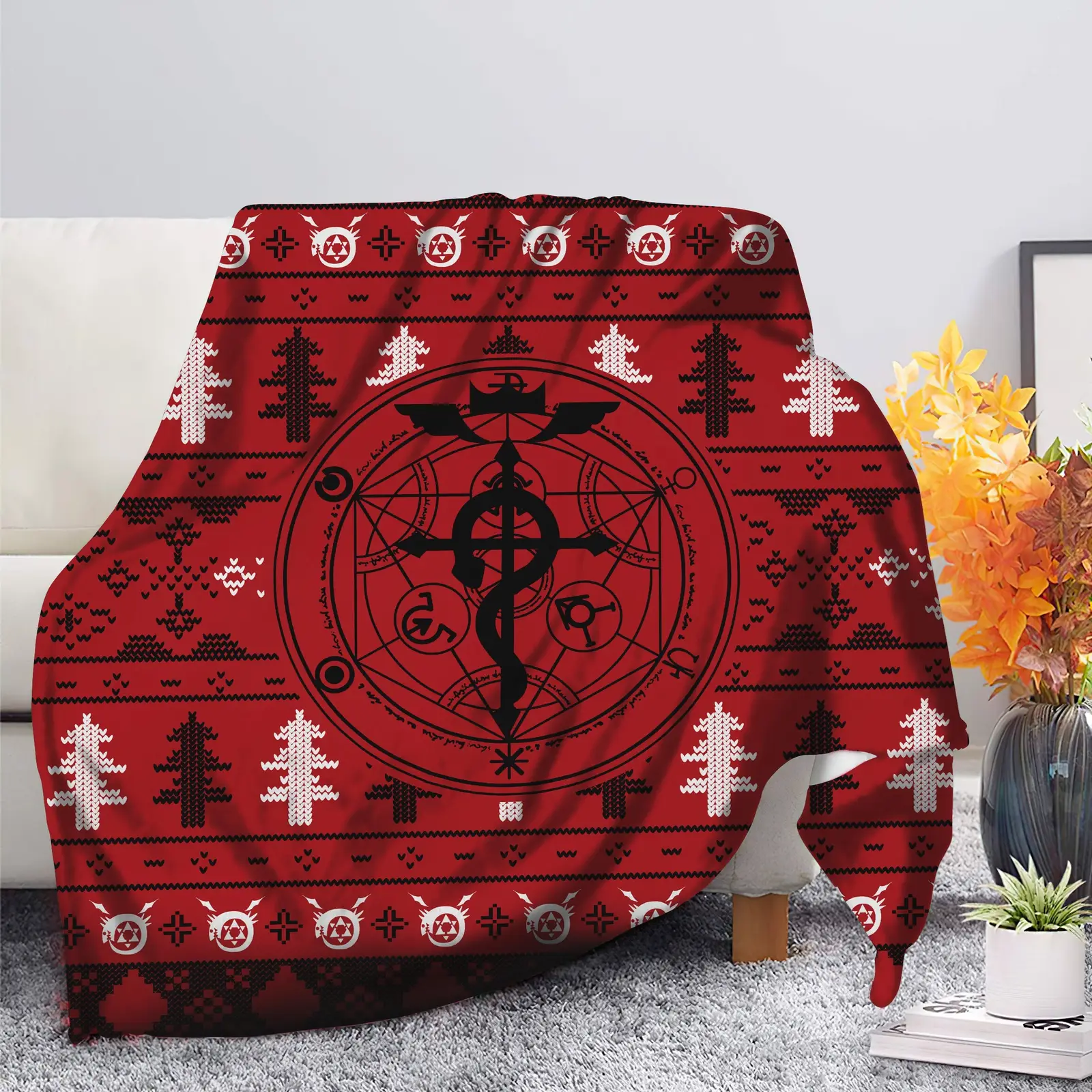 Fullmetal Alchemist Anime Christmas Blanket