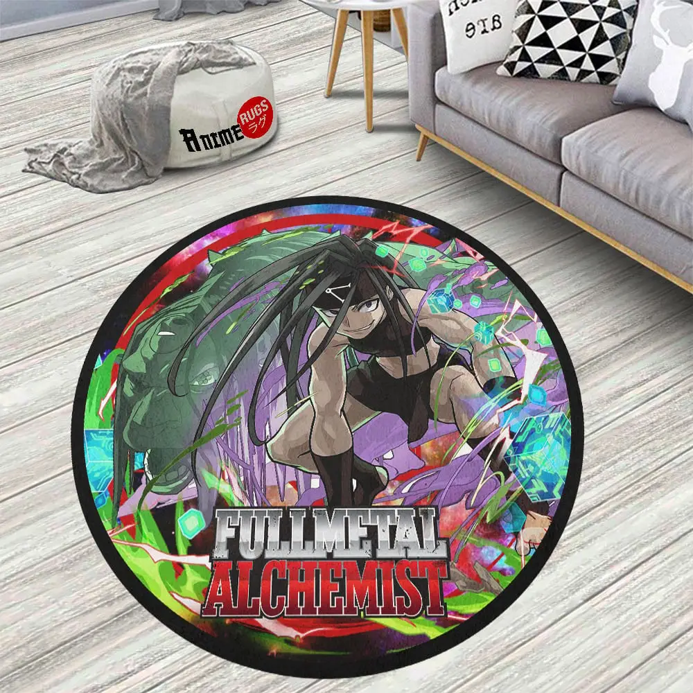 Fullmetal Alchemist Envy Skid-Proof Round Rug