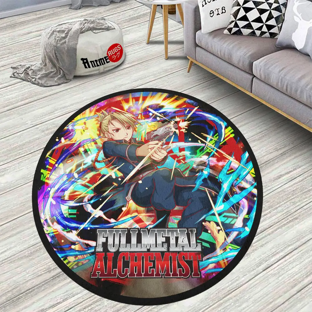 Fullmetal Alchemist Riza Hawkeye Skid-Proof Round Rug