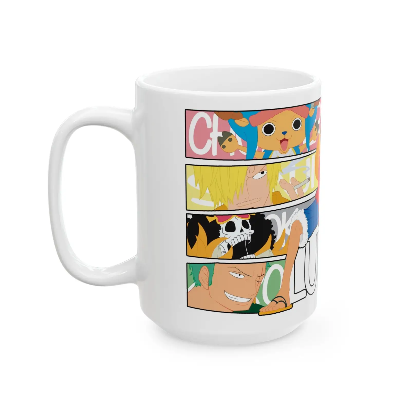 Funny Anime Ceramic Mug - One Piece Luffy Design