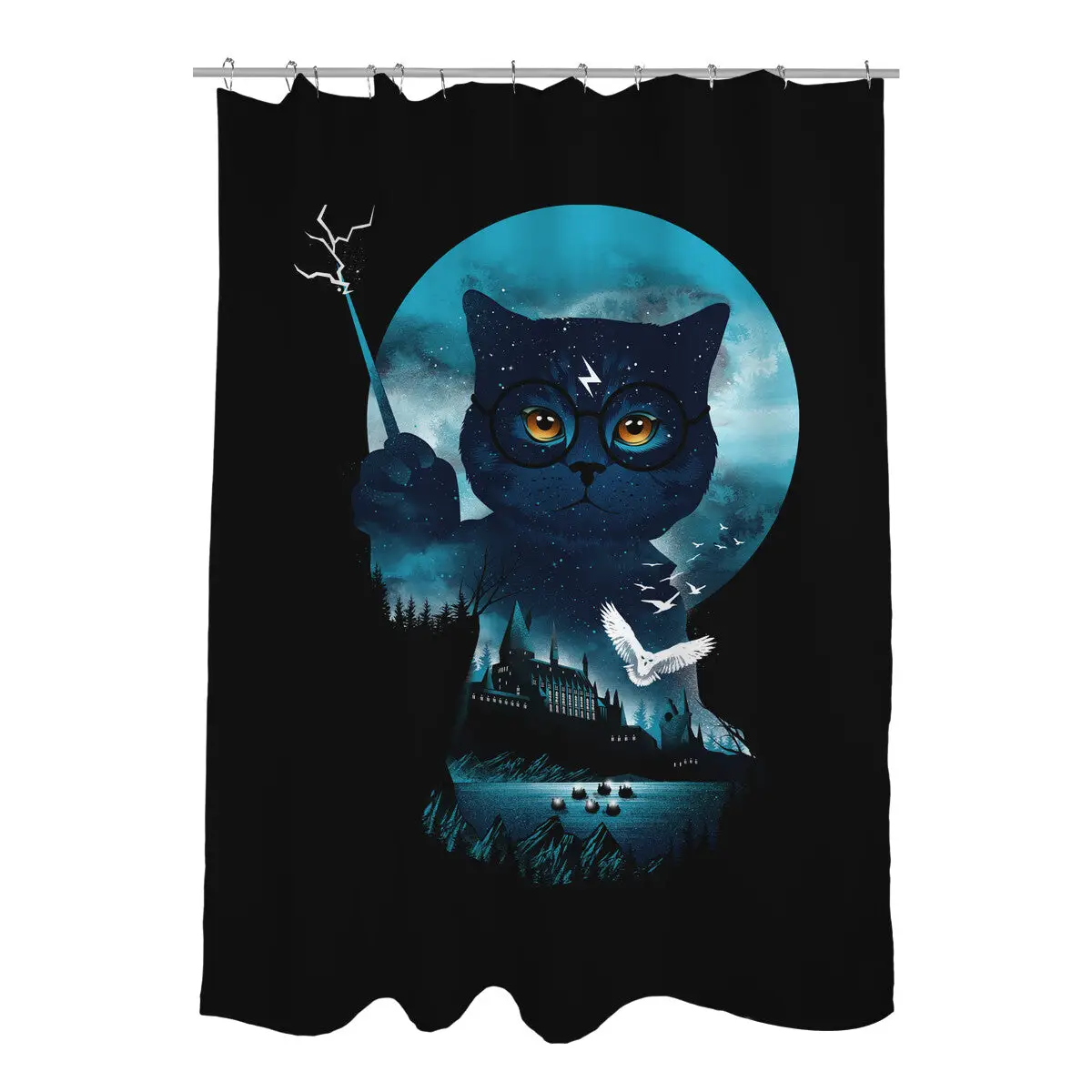 Furry Potter Shower Curtains