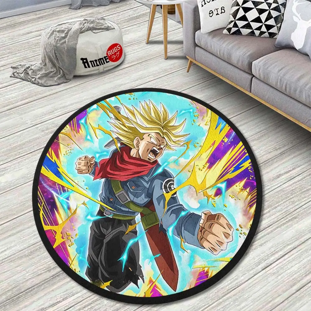 Future Trunks Skill Round Rug Custom Anime Room Mats