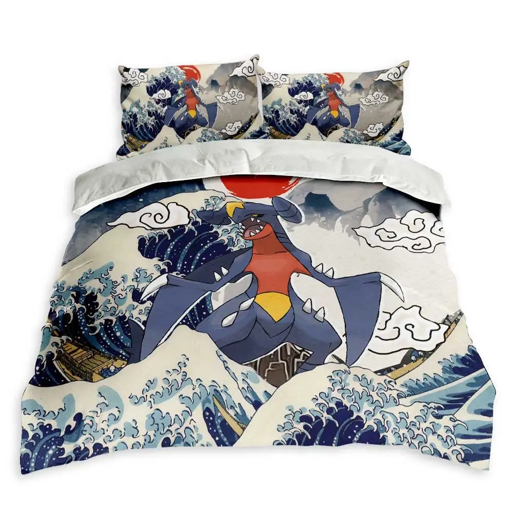 Garchomp Bedding Set Kanagawa Great Wave Custom