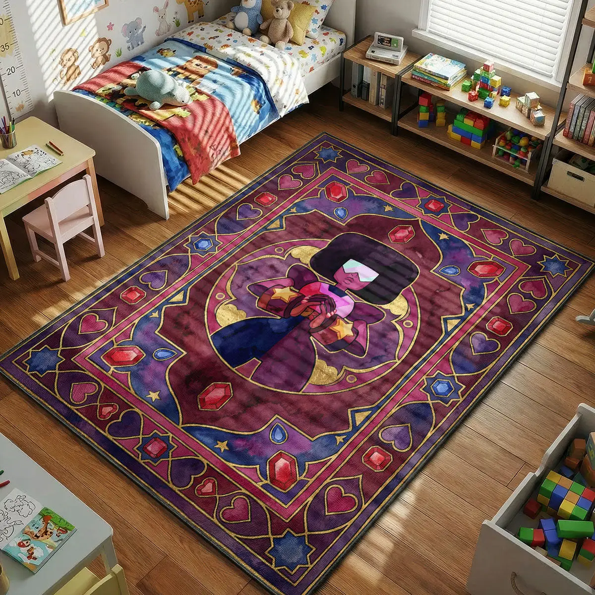 Garnet Crystal Gem Rug - Steven Universe Room Mat