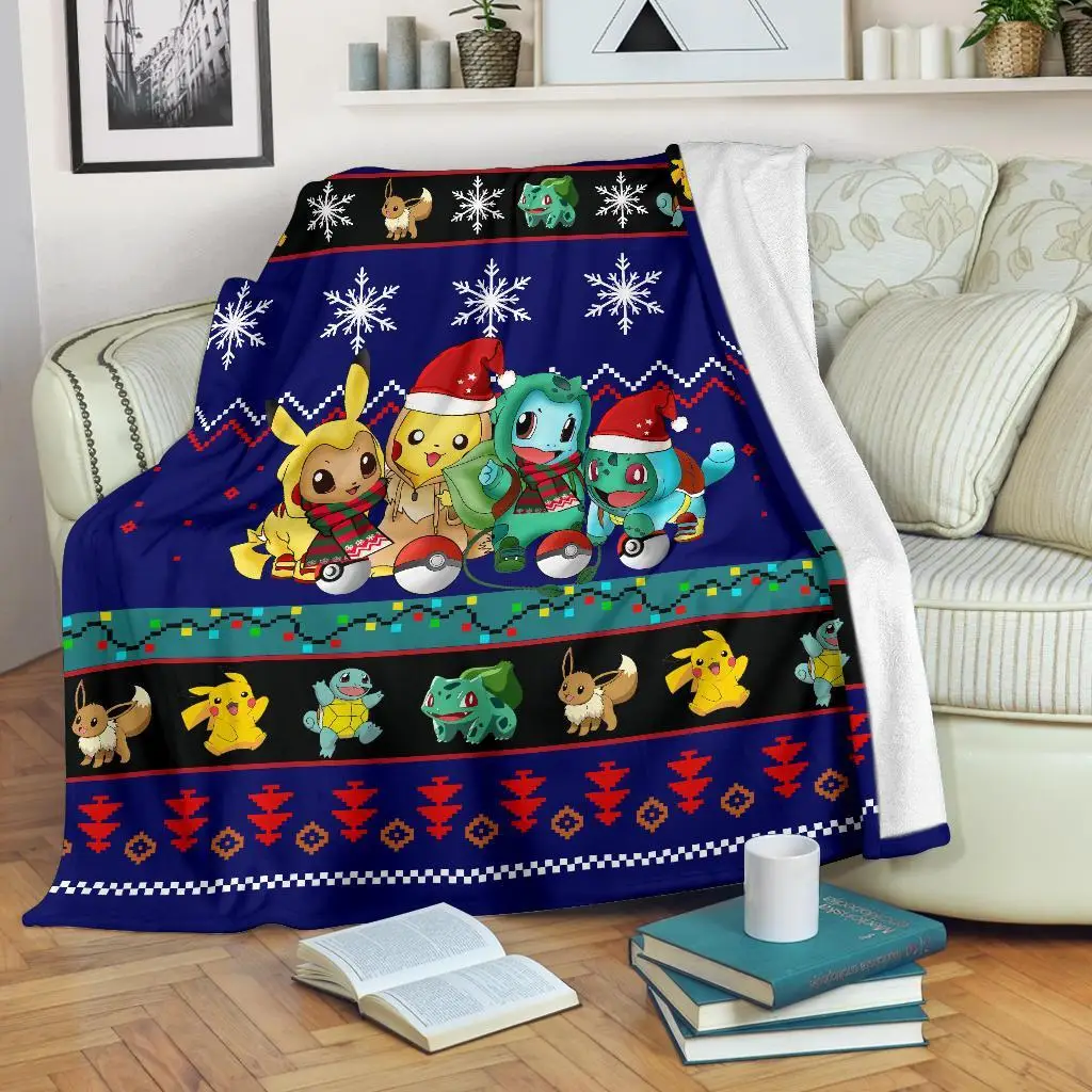Gearzime Pokemon Christmas Blanket Amazing Gift Idea