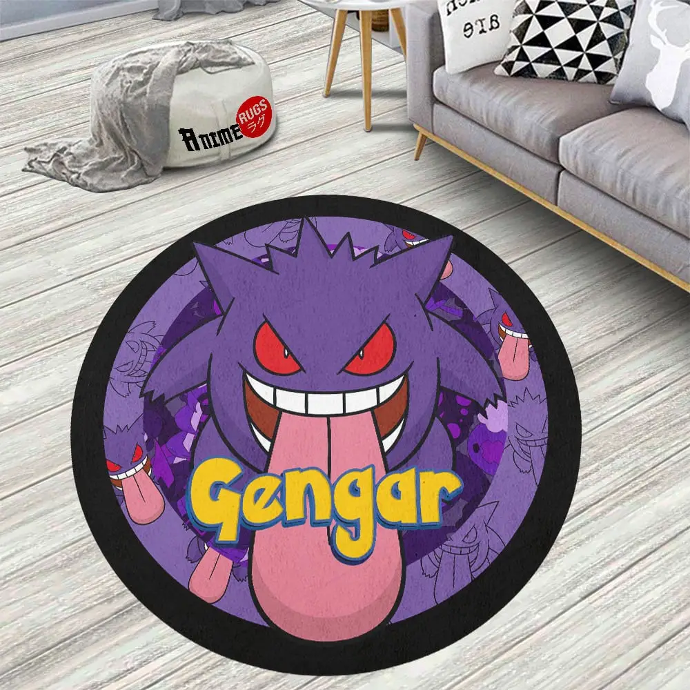 Gengar Skid-Proof Round Rug