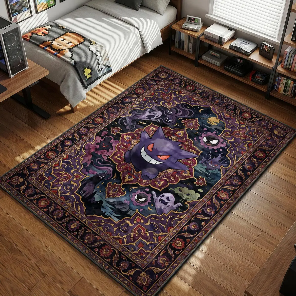 Gengar Vintage Ghost Rug - Pokemon Chair Mat