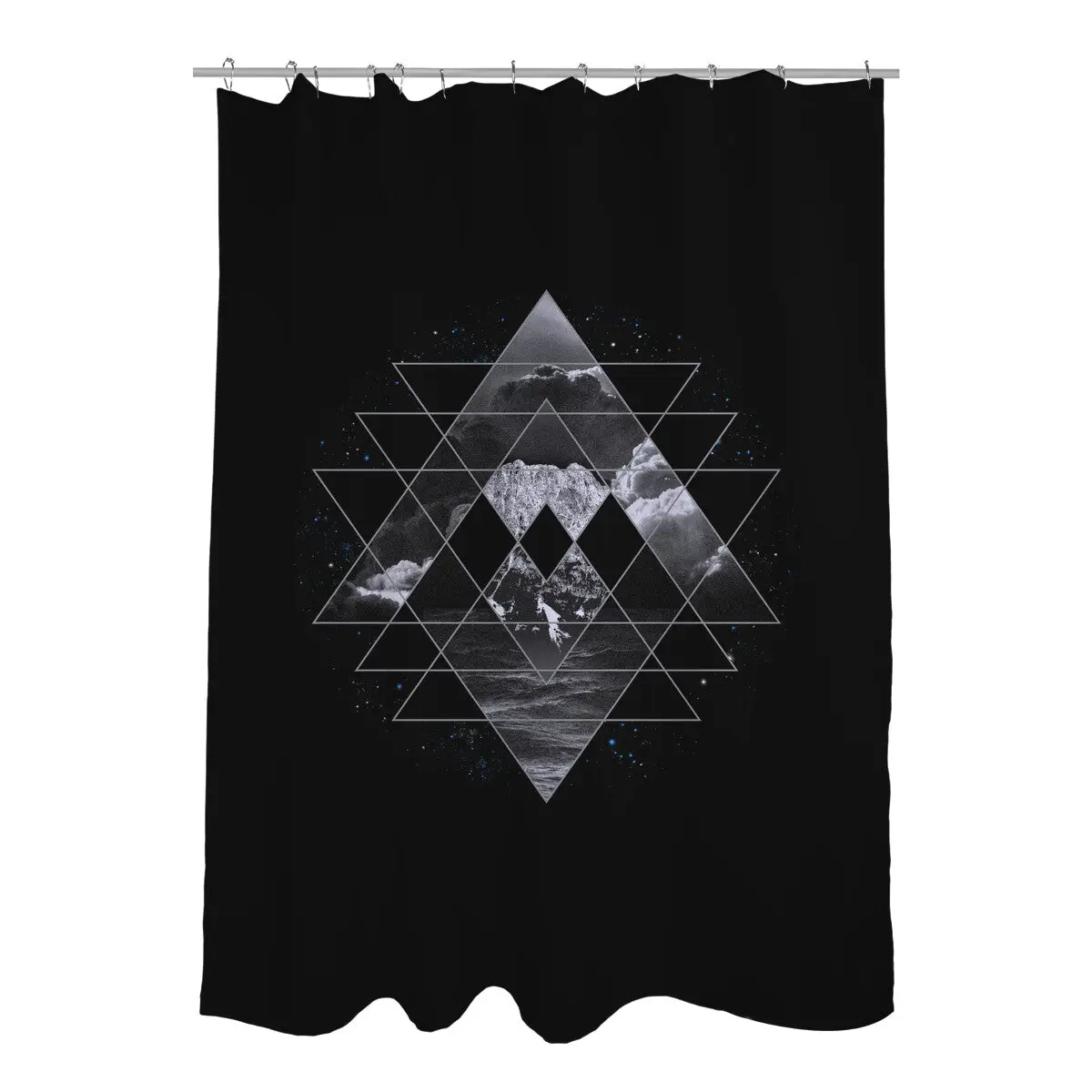 Geometric Nature Shower Curtains