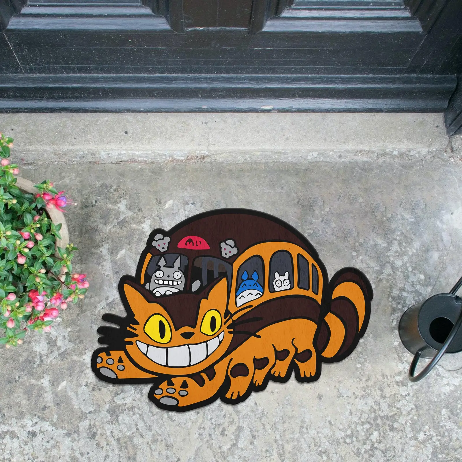 Ghibli Totoro Cat Bus Anime Custom Shape Rubber Doormat Home Decor