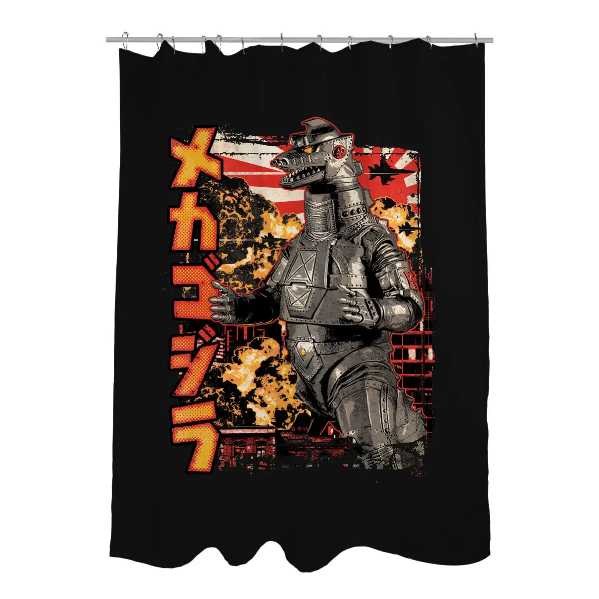 Giant Robot Pop Shower Curtains