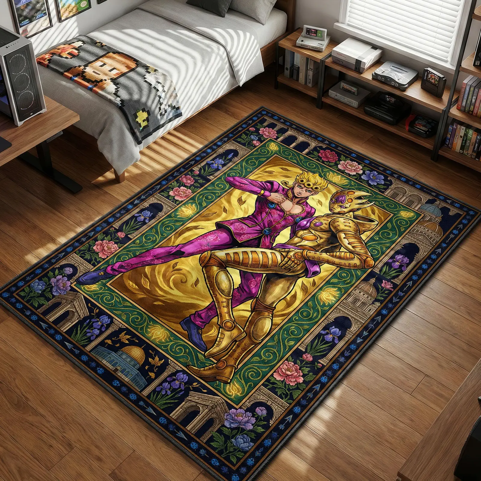 Giorno Giovanna Golden Wind Rug - JoJo's Bizarre Chair Mat